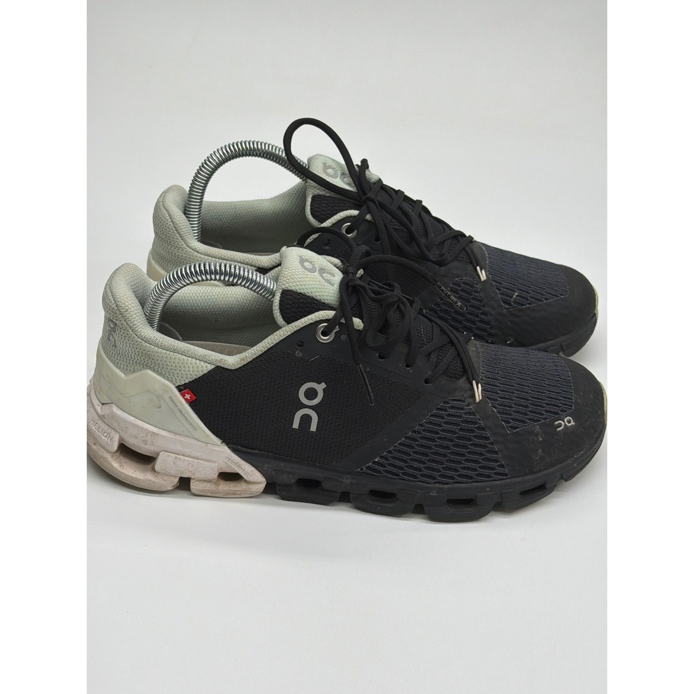 On Cloudflyer Womens Running Shoes Black White Helion CloudTec Sneakers 8.5